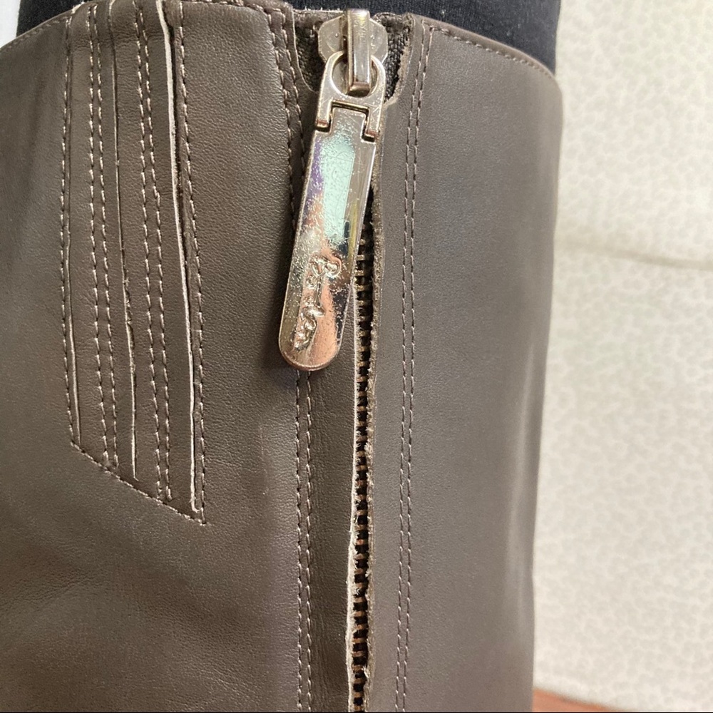 Boden Black and Gray Riding Boots with Zipper - Picture 5 of 9